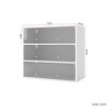 Vynxaria White Glass Door Shoe Display Cabinet with Sliding Storage - 4 of 4