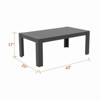 Covers&All Tropez 43 in L Coffee Table, Dark Grey Powder-Coated Aluminum, 43 x 25 x 17 - 4 of 4