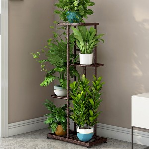 CuisinSmart 4 Tier Tall Plant Shelf, Multiple Flower Shelf Plants Holder Display Rack for Patio Garden Bedroom Living Room Balcony - 1 of 4