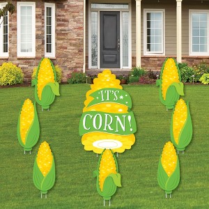Big Dot of Happiness It's Corn - Yard Sign and Outdoor Lawn Decorations - Fall Harvest Party Yard Signs - Set of 8 - 1 of 4