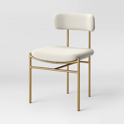 Dining chairs discount with brass legs