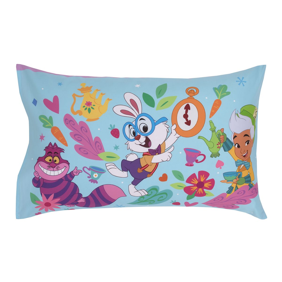 Disney Alice's Wonderland Bakery Tea Party Pink and Purple 4 Piece Toddler Bed Set - thumbnail 6