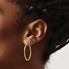 Black Bow Jewelry 2mm, Twisted 14k Yellow Gold Round Hoop Earrings, 26mm (1 Inch) - 3 of 4