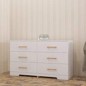 KTMBDW 6-Drawer Double Dresser, Dresser for Bedroom, Chest of Drawers with 6 Storage Drawers - 1 of 4