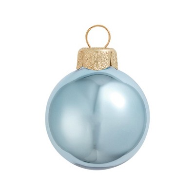 Northlight 12ct Shiny Glass Ball Christmas Ornament Set 2.75" - Sky Blue