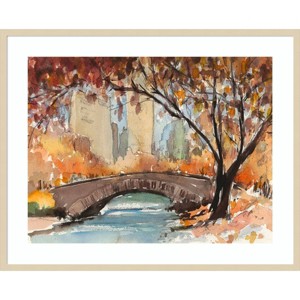 41" x 33" Autumn in New York Study I by Samuel Dixon Wood Framed Wall Art Print - Amanti Art: Modern Lithograph, Hardwood Frame - 1 of 4
