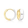 Ross-Simons Sterling Silver and 18kt Gold Over Sterling Reversible Hoop Earrings - 3 of 4