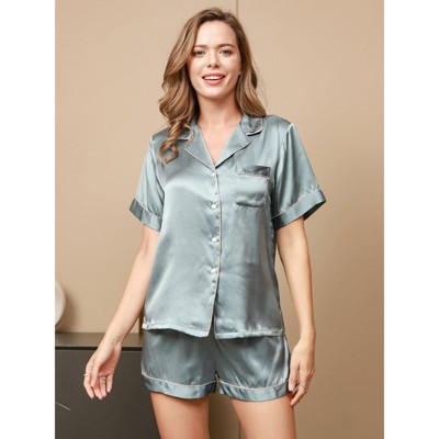 SilkSilky Women's Pure Silk Short Pajama Set