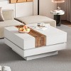 Extendable Square Coffee Table With Hidden Storage Compartment,Sliding Tabletop And Walnut Grain Finish,Coffee Table For Living Room -Maison Boucle - 2 of 4