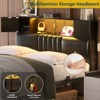Aheaplus Bed Frame with LED Light and Charging Station - 3 of 4