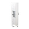 Bathroom Floor Cabinet Freestanding 2 Doors With Adjustable Shelves Wood Storage Organizer Cabinet - 3 of 4