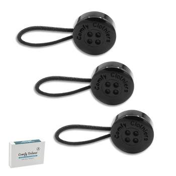 Comfy Clothiers Flexible Button Waist Extenders (6-Pack Black), 0.39 H 4.92  L 2.95 W - Fred Meyer