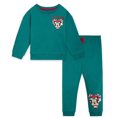 Disney Princess Princess Minnie Mouse Winnie the Pooh The Aristocats Christmas Girls Fleece Sweatshirt and Pants Outfit Set Toddler - image 1 of 4