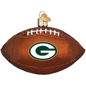 Old World Christmas Blown Glass Ornament for Christmas Tree, Green Bay Packers Football - 1 of 4