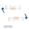 Progress Lighting Estrada 4-Light Vanity Light, Brushed Gold, Opal Glass - 2 of 4