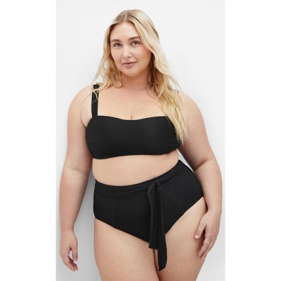 Women's Plus Size Seville Bikini Top - black | CITY CHIC