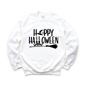 Simply Sage Market Women's Graphic Sweatshirt Happy Halloween Witch - 1 of 4