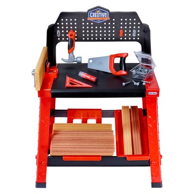 Little Tikes Creative Construction Workbench with 15  Accessories: Toy Tools for Creativity Realistic Functions