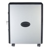 Storex Mobile Filing Cabinet with Metal Siding, 2 Letter-Size File Drawers, Silver/Black, 19" x 15" x 23" - 3 of 4
