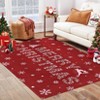 Christmas Rug Merry Xmas Floor Mat Christmas Greetings Living Dining Room Bedroom Carpet Happy Xmas Home Decoration - 2 of 4