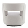 Kumasinova 360° Swivel Barrel Chair,Comfy Chair with Plush Teddy Fabric,Modern Accent Chair for Living Room,Bedroom&Waiting Room - 3 of 4