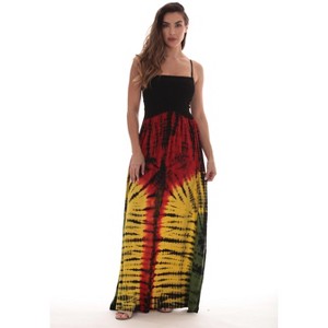Riviera Sun Womens Maxi Dress  Smocked Adjustable Strap Long Sundress  Summer Dresses - 1 of 3