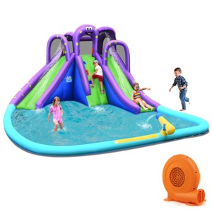 Infans Inflatable Water Park Octopus Bounce House Dual Slide Climbing Wall 750W Blower - 1 of 4