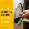 Maplefield Pot Lid Wall Organizers - Stick-On Clips for Pot Lids - Includes Two Sizes 6” and 9” to Fit Most Lids - Pack of Two - 3 of 4