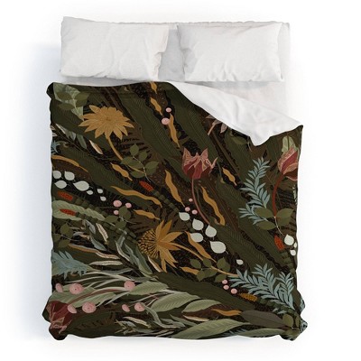 Twin/Twin XL Iveta Abolina Goodness Floral Duvet Set Green - Deny Designs