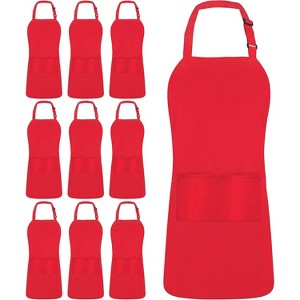 10-Pack Bib Aprons - Water & Oil Resistant with 2 Pockets, Trusted Brand for Home Kitchens and Small Teams - 1 of 4