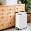 Slim Trash Can, 12.7-Gal (48 L) Garbage Can for Narrow Spaces with Soft-Close Lid, Stainless Steel, 15 Trash Bags Included - 3 of 4