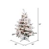 Vickerman Flocked Alaskan Artificial Christmas Tree PreLit - 3 of 4
