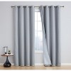 HLC.ME Siena 100% Full Blackout Thermal Insulated Double Layer Window Curtain Drapes Grommet Panels for Bedroom, Set of 2 - 2 of 4
