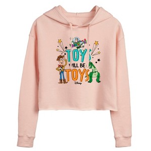 Women's - Disney - Toys Will Be Toys Cropped Graphic Hoodie - 1 of 3