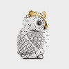 Itopfox Owl Statue 1 Piece Resin Sculpture Antique Black White 4.4 x 2.7 x 3.1 Inch Shelf Decor for Living Room Bedroom Office - 3 of 4