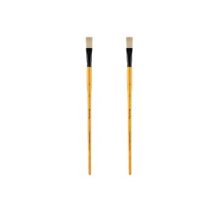 Mimik Hog Professional Synthetic Hog Bristle Paint Brush- Versatile Alternative to Natural Hog Hair Paint Brushes for Oil Painting, Acrylics, Inks, - 1 of 4