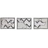 Bacati - Ikat Dots Giraffe Yellow Gray Muslin Neutral Nursery in a Bag 10 pc Crib Set with 3 wall hangings & 4 Muslin Swaddles - 3 of 4