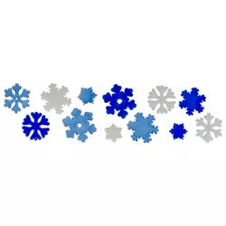 Northlight Blue and White Snowflake Gel Christmas Window Clings