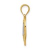 Black Bow Jewelry 14k Yellow Gold and White Rhodium Filigree #1 Mom Heart Pendant, 20mm - 2 of 4
