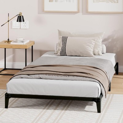 coucheta Heavy Duty Metal Platform Bed with Under-Bed Storage and Strong Steel Slats