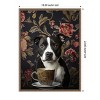 Amanti Art The Refined Staffy Cafe Moment by Mowzu  Framed Canvas Wall Art - 3 of 4