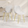 Dexmalle Set of 2 Modern Teddy Velvet Dining Chairs - 3 of 4