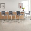 26" H Bar Stools Set of 4 - Modern Velvet Barstools with Hollow Back, Upholstered Armless Kitchen Island Stools, Gray with Chrome Metal Frame - 2 of 4