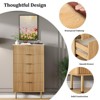 5/6/7 Drawer Fluted Dresser for Bedroom, Modern Chest with Gold Handles, Wood Storage Organizer for Living Room, Hallway, or Closet - 4 of 4