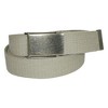 CTM Men's Fabric Belt with Flip Top Nickel Buckle (Pack of 3) - 3 of 4