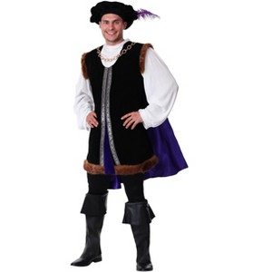 HalloweenCostumes.com Men's Plus Size Noble Renaissance Man Costume - 1 of 3