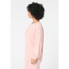 Roaman's Women's Plus Size Comfort+ Fleece Lace Shoulder Sweatshirt - 4 of 4