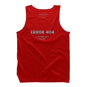 Men's Design By Humans Error 404 Costume not found, Halloween Design By InfaredDesigns Tank Top - 1 of 3