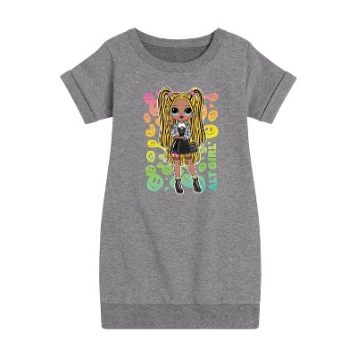 - LOL Surprise! - Rainbow ALT Girl Graphic Short Sleeve Fleece Dress