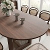 67 inch Vine Woven Oval Black Dining Table for 6 People Suitable for Dining Room and Living Room - 3 of 4